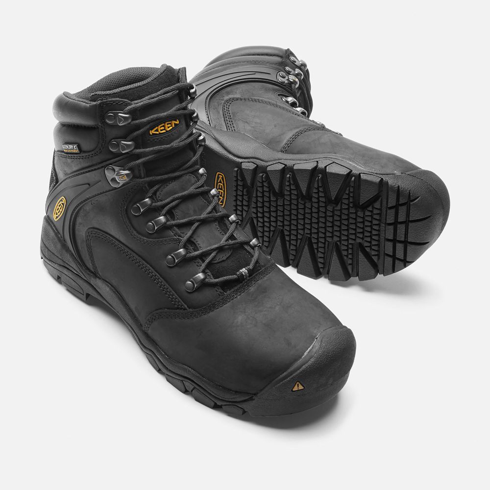 Botte de Travail Keen Homme Noir | Louisville 6\" (Steel Toe) | RNTSQ-5360